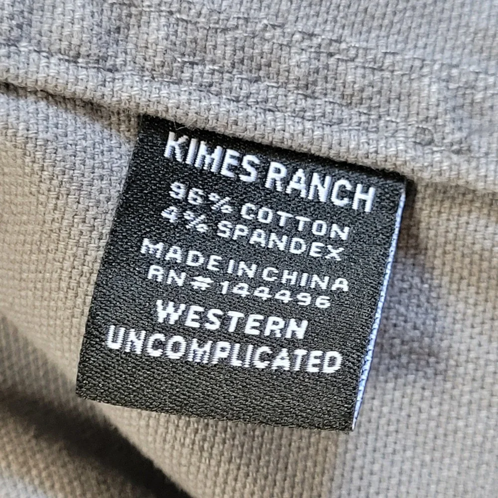 Kimes Ranch Light Gray Worker Jacket with Brown Corduroy Collar - Picture 13 of 16